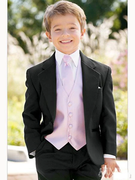 Серый костюм для мальчиков Святого Причастия праздничная одежда красный галстук - Фото №1