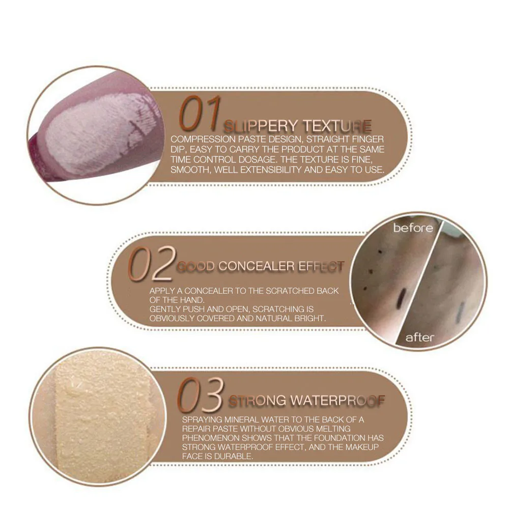 5 в 1 Корректирующее средство для макияжа Палитра жидкий текстовый маркер