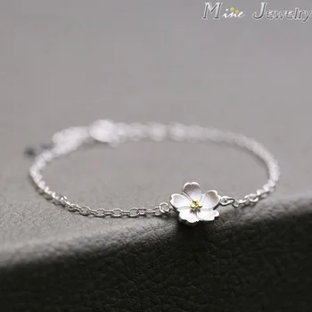 Прямая поставка колье из стерлингового серебра 925 пробы с цветком ожерелья