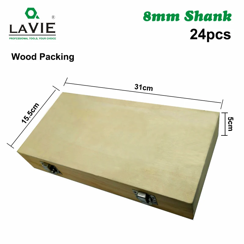 

Набор фрез LaVie для деревообработки 24 шт. 8 мм