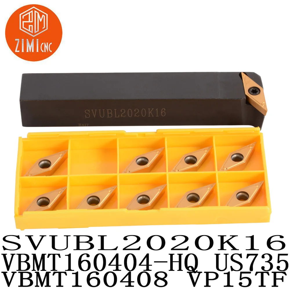 

SVUBL2020K16 VBMT160404-HQ US735 VBMT160408 VP15TF high quality external CNC lathe turning tool holder carbide Turning Inserts