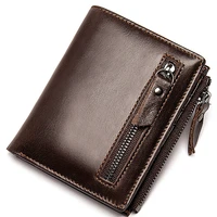 men wallets genuine leather wallets for credit card holder zip small wallet man leather wallet short slim coin purse men 604