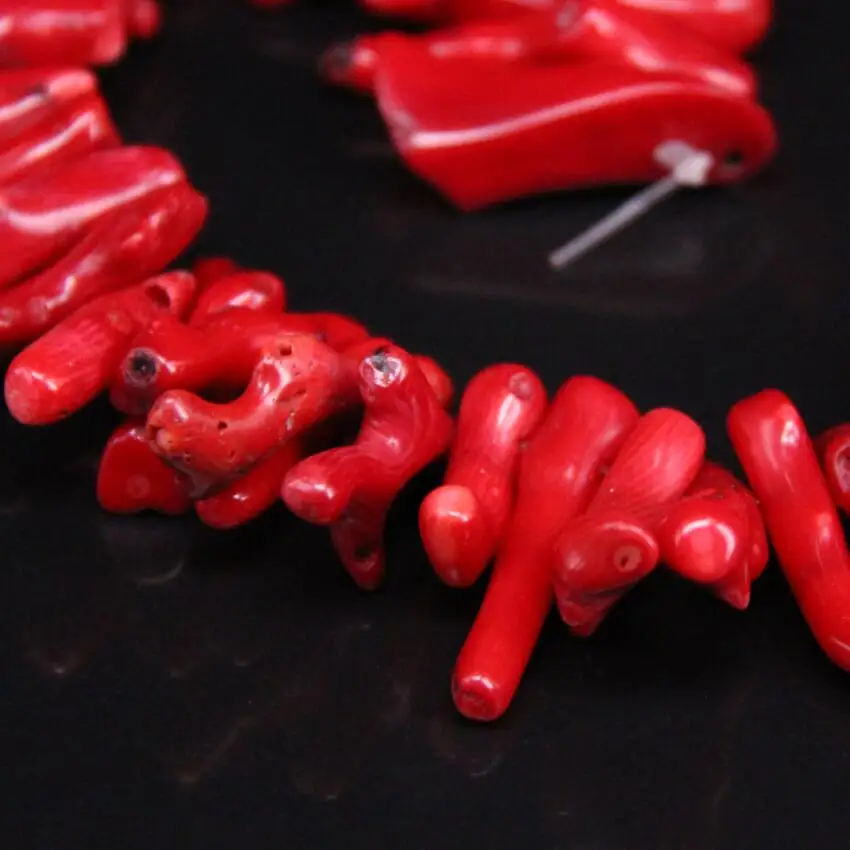 Бусины Из Красных бамбуковых коралловых веток 15 5 дюймов|loose beads|coral branch beadsbamboo coral |