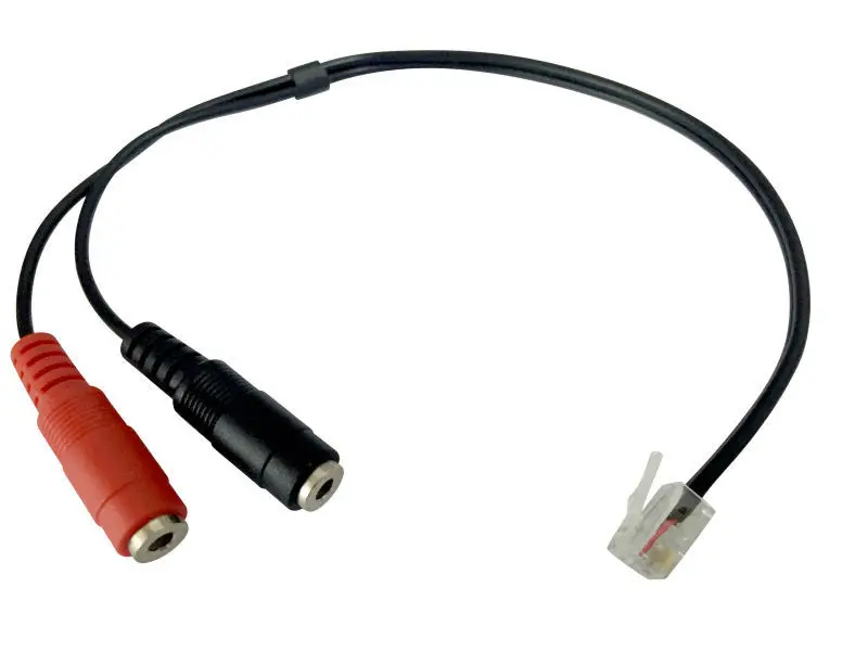 5 шт./лот Бесплатная доставка шт. Гарнитура PC3.5-RJ9 к RJ9/RJ10 адаптер-двойной 3 мм RJ9