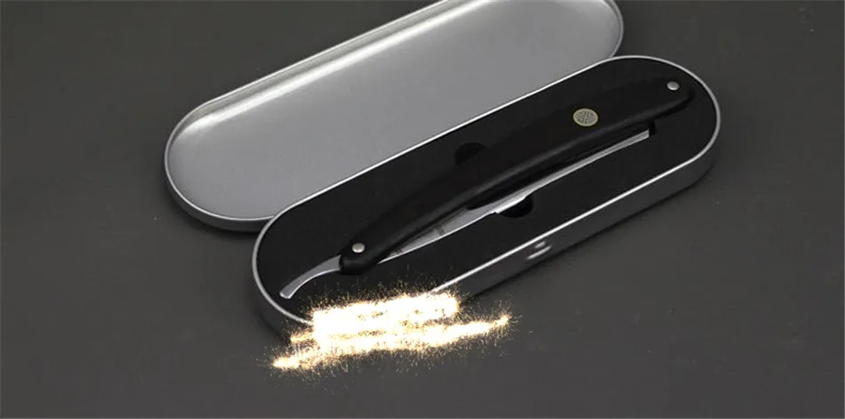 Складная Мужская бритва с прямыми краями лезвие из нержавеющей стали высокое