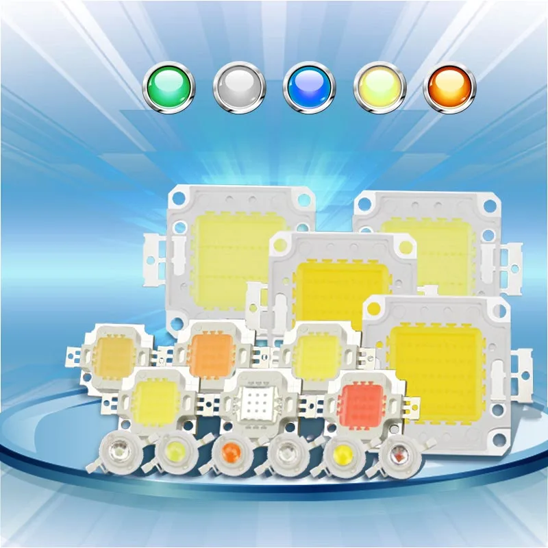 High Power LED Chip 1W 3W 5W 10W 20W 30W 50W 100W COB LED Chip Natural White 4000K - 4500K for DIY LED Floodlight Spotlight