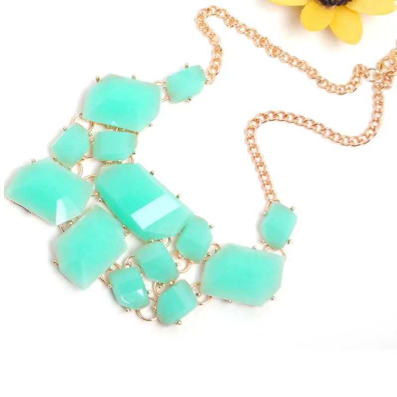 Новинка 2016 длинное ожерелье женское геометрическое из смолы колье эффектные