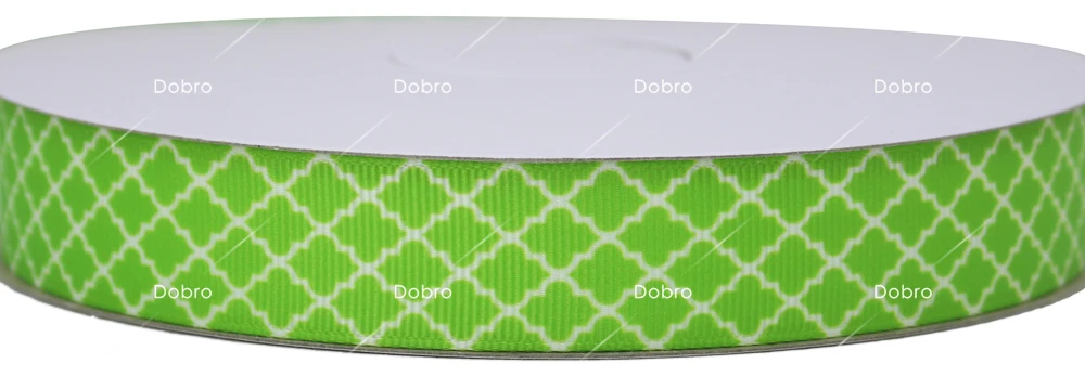 C0145 Apple Green 11 вариантов сплошной цвет Quatrefoil узоры напечатанные корсажные ленты для волос DIY ремесло декорации вечеринки подарочная упаковка, 100 ярдов - Цвет: C0145 Apple Green