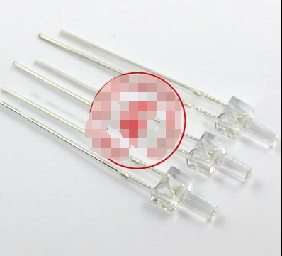 

oem mix through hole flat top bicolor 2mm led diode 2pin non polar