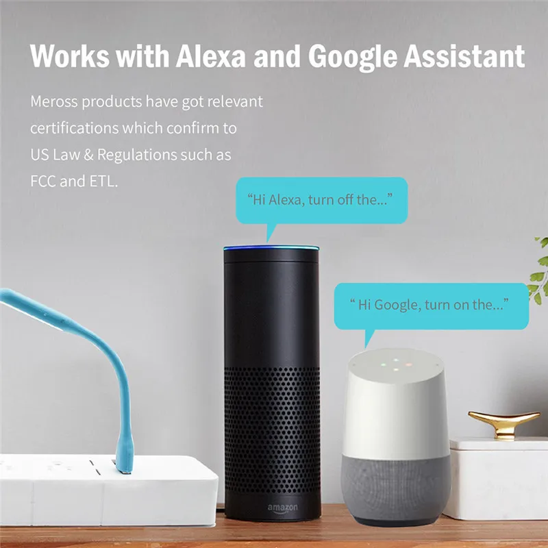 Alexa Google Голосовое управление умная розетка США с 2 usb портами и 3 розетками