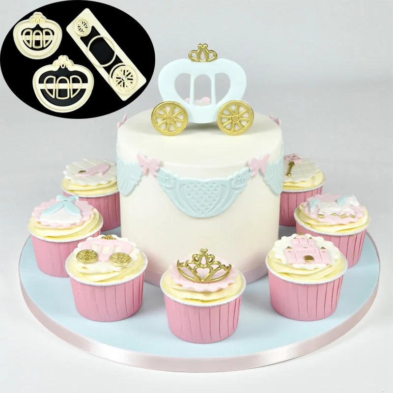 3 шт./компл. тыквы каретки украшения печенья Форма Еда Класс Пластик торт Резаки