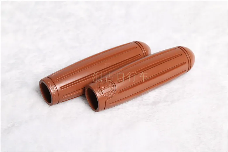 brown Q029 ручки для велосипеда в стиле ретро, винтажные ручки для велосипеда, удобные, классические, старые модели, складные, Нескользящие, резиновые амортизаторы - Цвет: brown