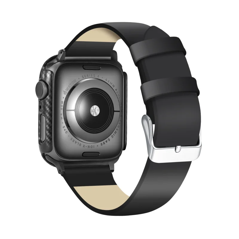 Карбоновый защитный чехол для Apple Watch 4 5 полос 42 мм 38 44 40 Чехлы часов бампер iwatch