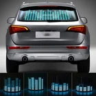 Наклейка на заднее стекло автомобиля, 90 х25 см, синяя светодиодсветодиодный музыка, ритм, вссветильник, Датчик звуковой активации эквалайзер, набор неоновых ламп для стайлинга