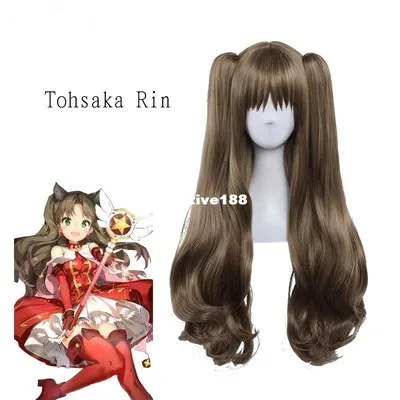Аниме FGO Fate Grand Order Tohsaka Rin Косплей парик с кудрявыми| |