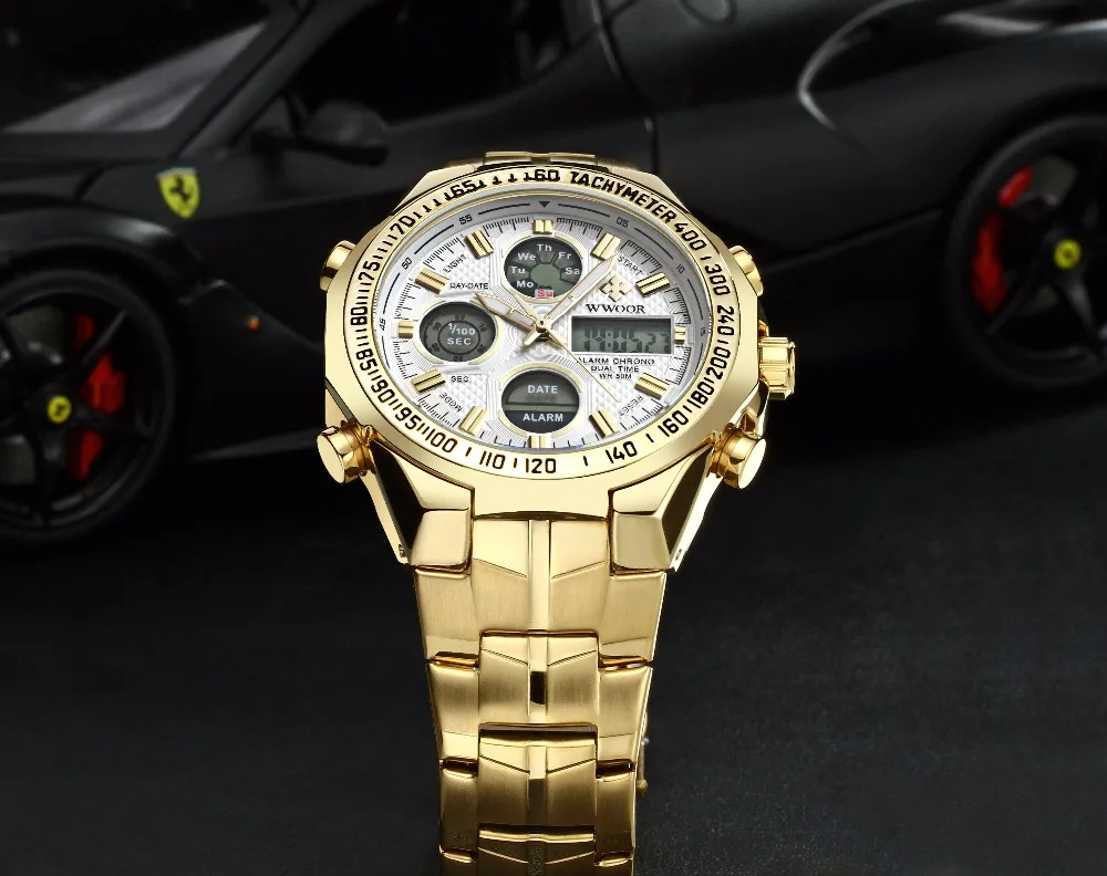 WWOOR военные часы для мужчин 2018 армейские водонепроницаемые светящиеся