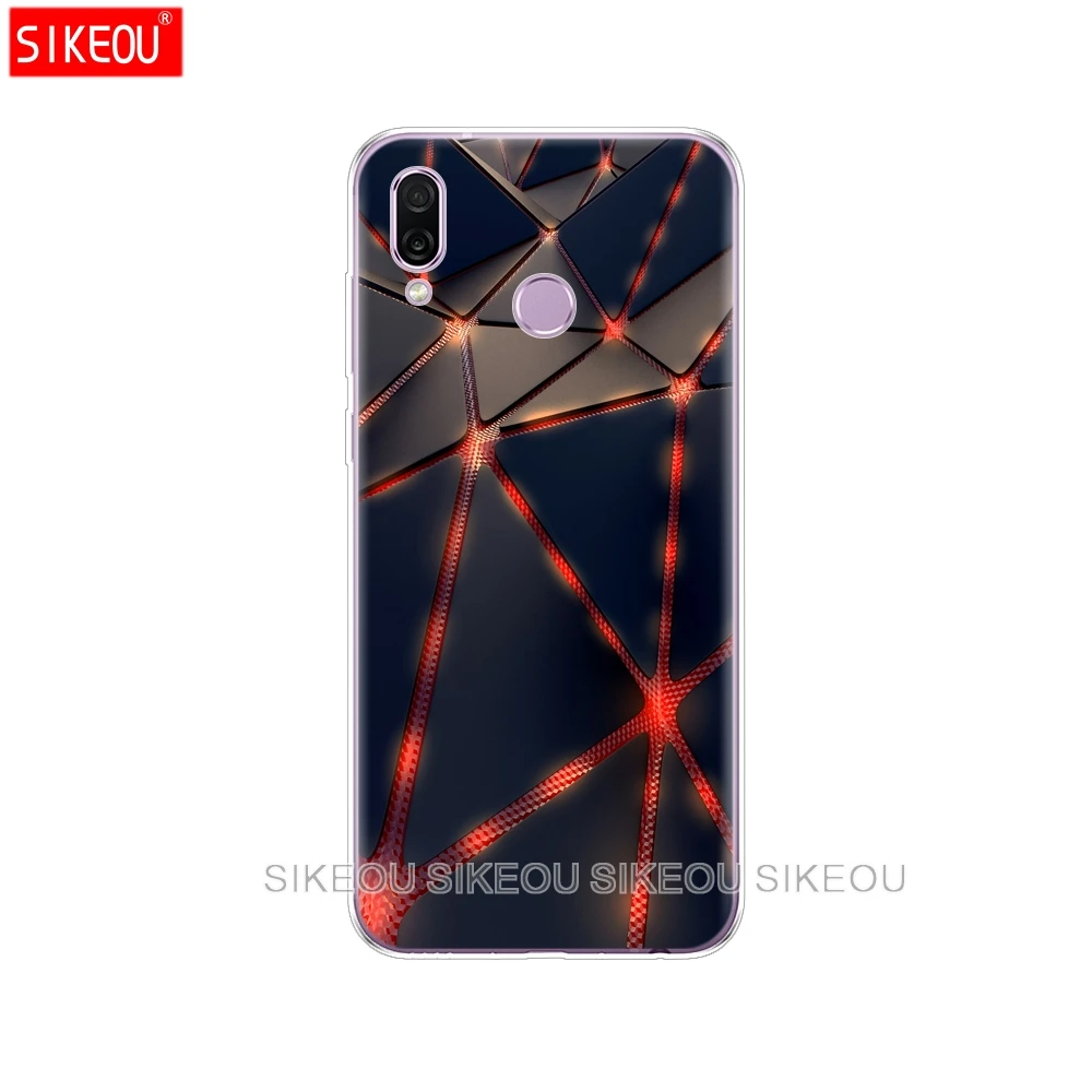61048 Силиконовый чехол для huawei Honor Play 6,3 ''декоративными рисунками из силикона и мягкого Задняя накладка чехла из ТПУ для huawei Honor Play Защищает Корпус чехол бампер - Цвет: 61048