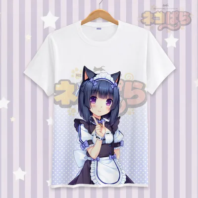9 NEKOPARA мультфильм дизайн хлопковые футболки для мужчин's женщин Новое поступление Летний стиль короткий рукав косплэй Милая футболк - Цвет: 9
