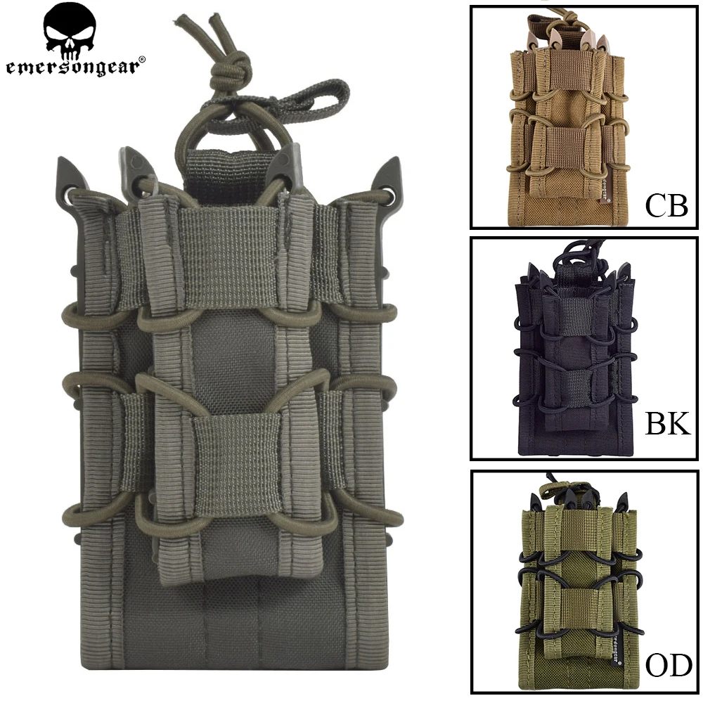 EMERSONGEAR двойной Decker Mag Чехол страйкбол Mag Чехлы Военная Emerson сумка Камуфляж MOLLE Mag держатель Койот коричневый черный
