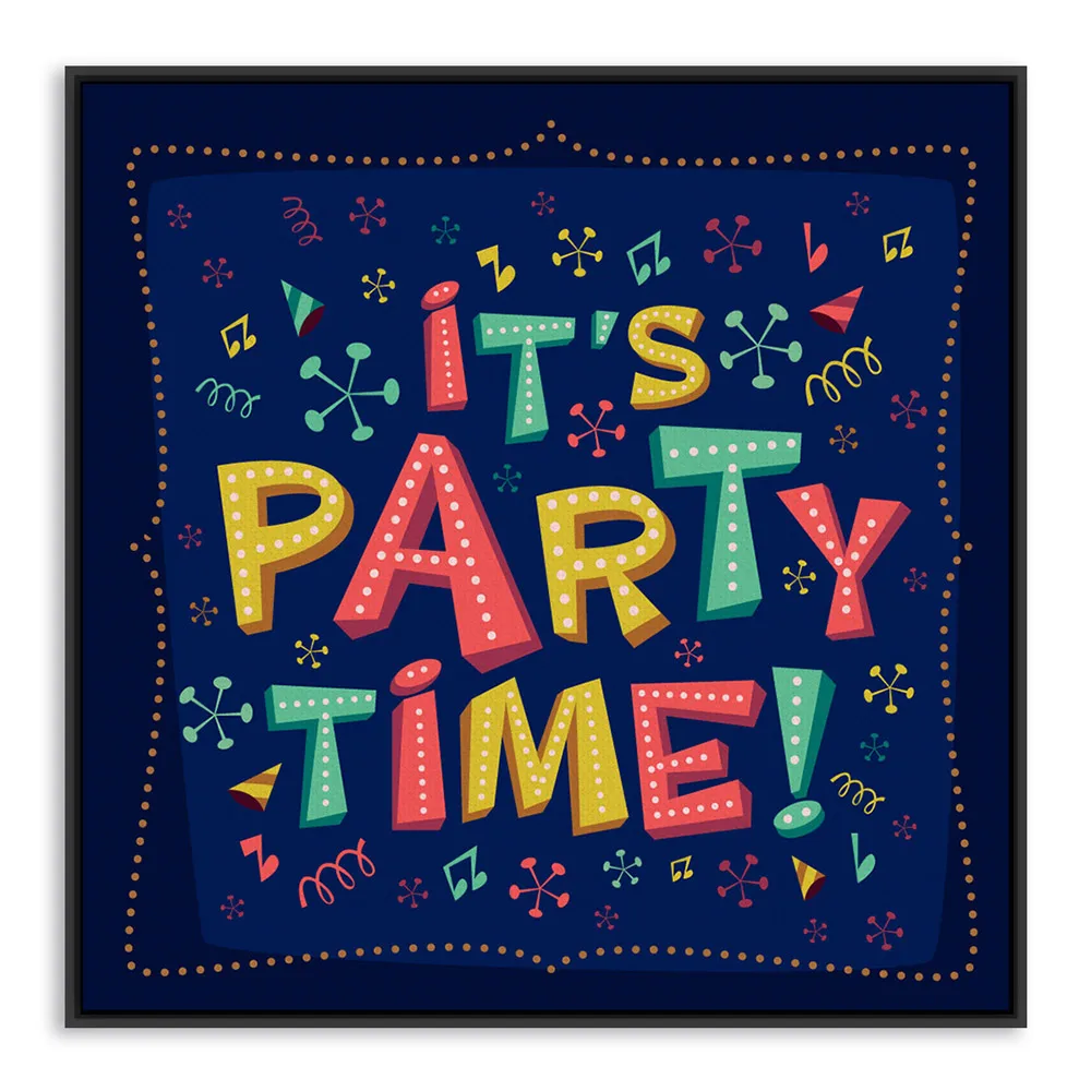 Современный красочный печатный постер с буквами для вечеринки винтажный поп