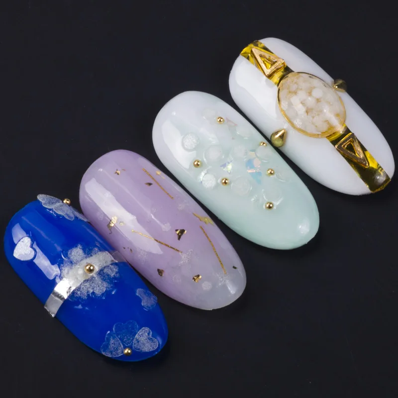 1 коробка Люминесцентная Световой Nail Книги по искусству пайетки он Звезда