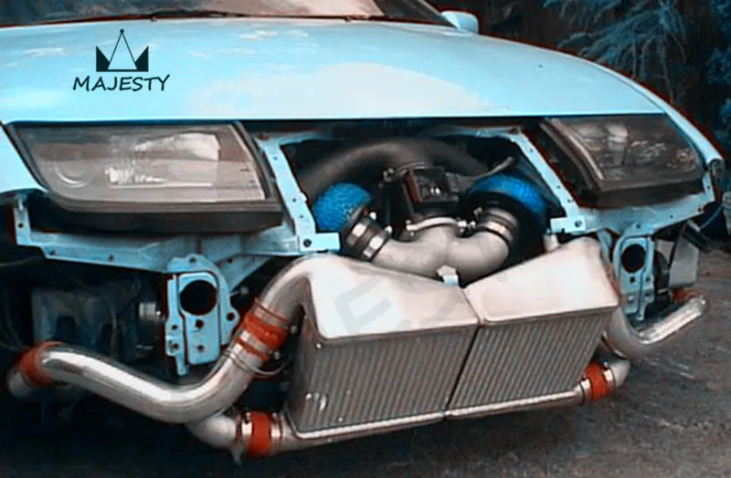 Алюминий интеркулер КИТ для 300ZX Twin Turbo Fairlady Z32 VG30DETT новый синий |