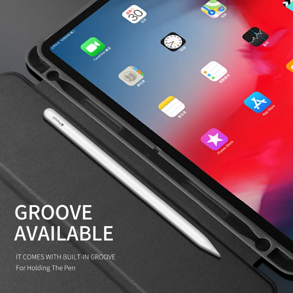 Чехол с откидной крышкой для Apple iPad Pro 11 2018 бампер планшета держателем карандашей