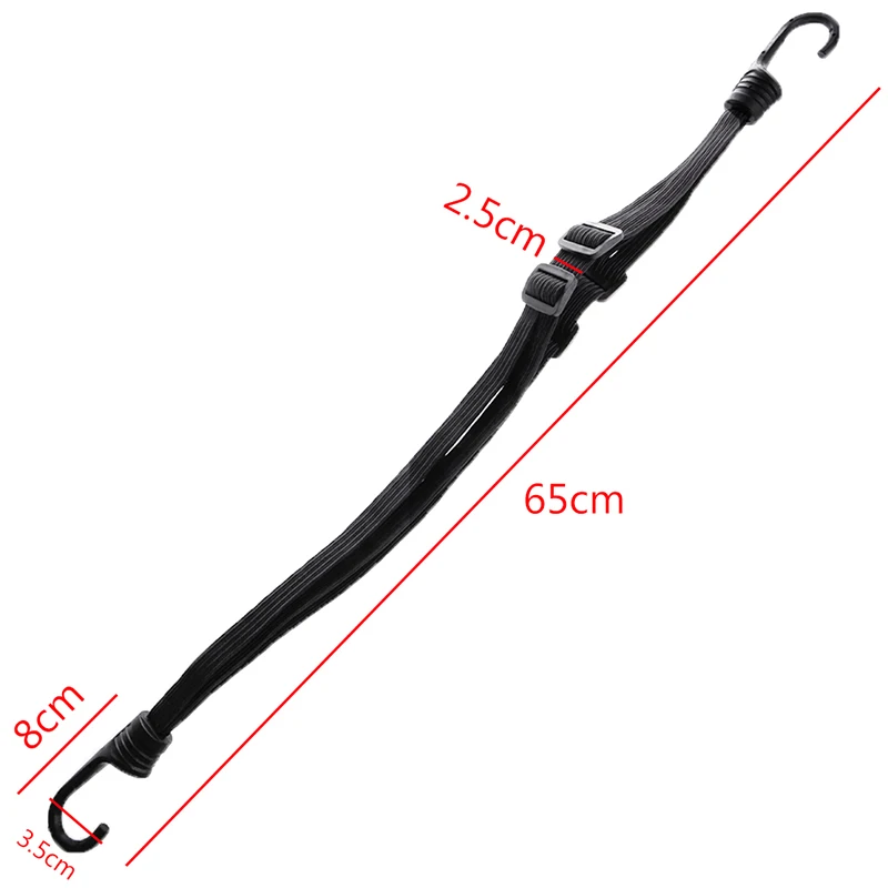 

2 Hooks Motorcycles Strength Retractable Helmet Luggage Elastic Rope Strap New