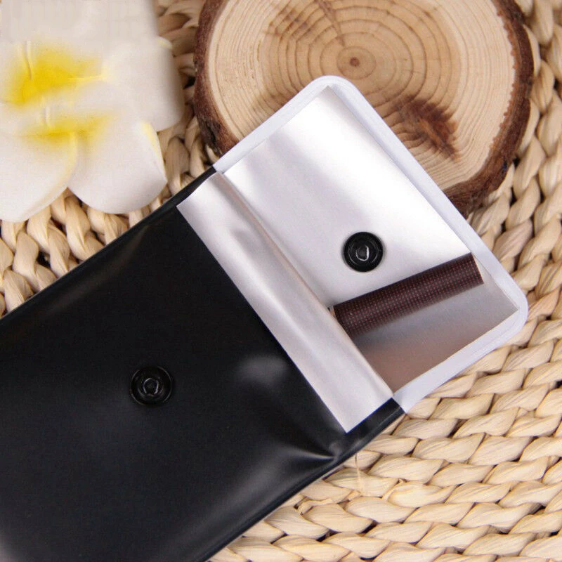2Pcs Black Ashtrays Bags Smoking Cigarette Tobacco Fireproof Portable PVC Ash Storage Tools for Outdoor Dating Shopping | Дом и сад