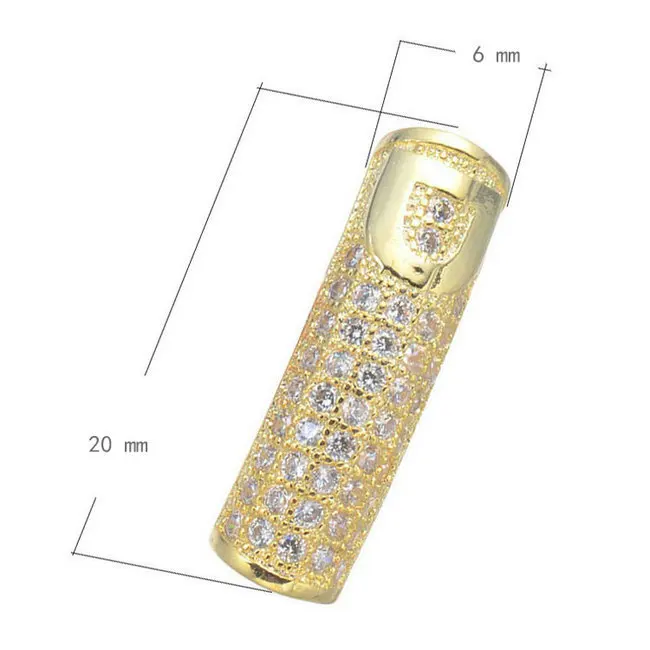 Три цвета CZ микро проложить компоненты полые медные металлические стразы