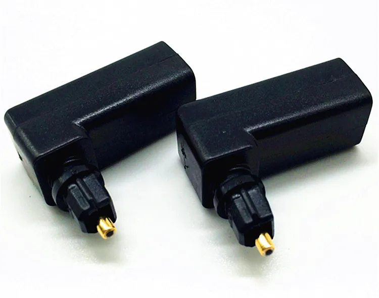 Toslink 90 градусов Цифровой оптический аудио кабель адаптер штекер-гнездо