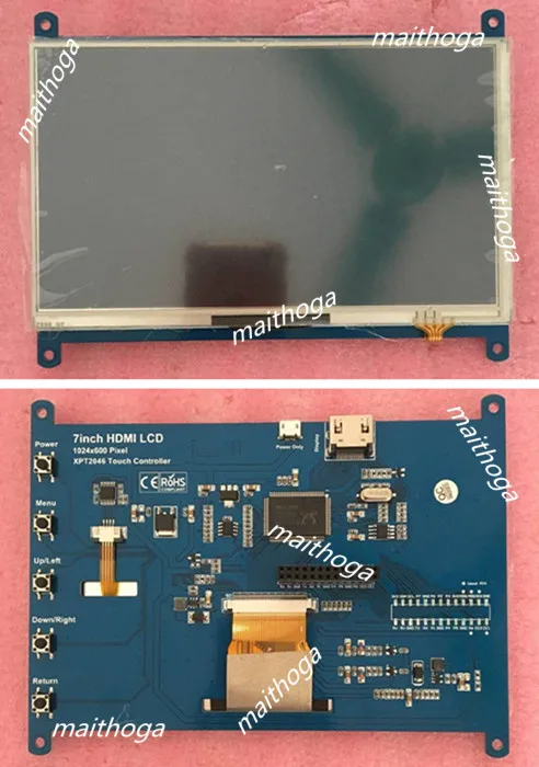 IPS 7 0 дюймов HD SPI TFT LCD сенсорный экран 1024*600 для Raspberry Pi3/Raspbian/Ubuntu совместимый