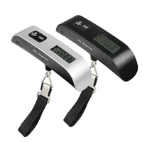 digital kitchen scales luggage scale 50kg110 pounds with temperature sensor and tare function portable scale for travel