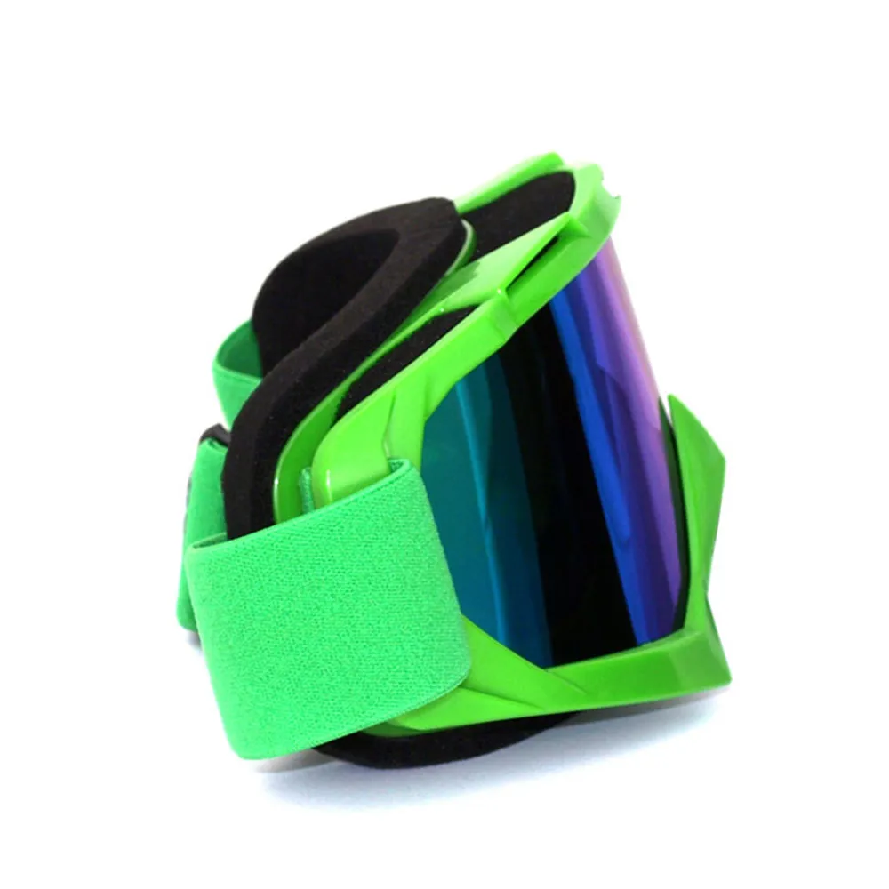 Темно зеленые черные мотоциклетные очки в полоску для мотокросса езды по