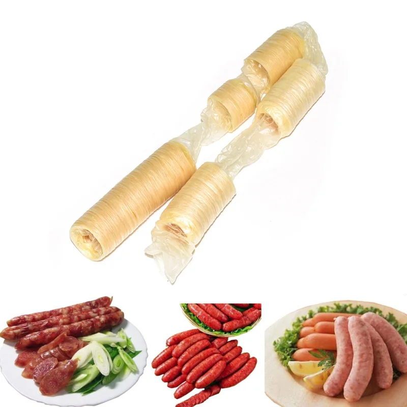 Коллагеновое колбасовое покрытие 14 м кухонная скорлупа для мяса салями обшивки