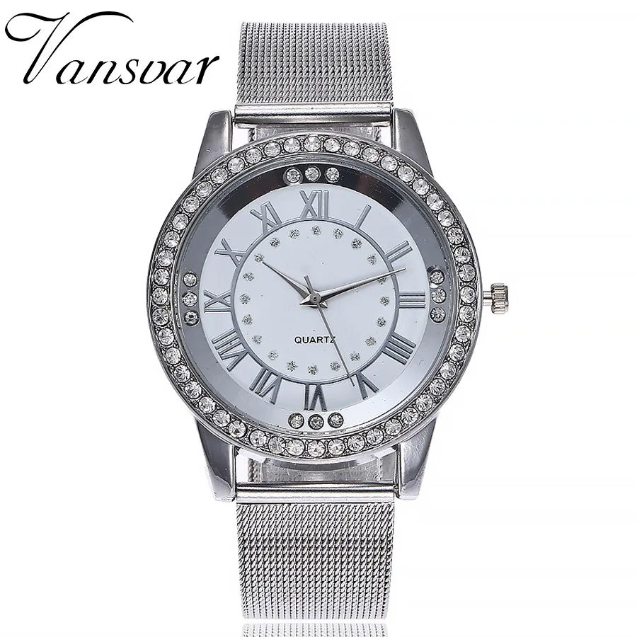 Vansvar классические роскошные часы стразы женские модные Relogio Feminino Reloj Mujer|Женские