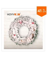 HOYVJOY, год, 2,7 метров, розовый ротанг, светодиодный, украшения для дома, для праздника, Рождества, Хэллоуина, вечерние принадлежности