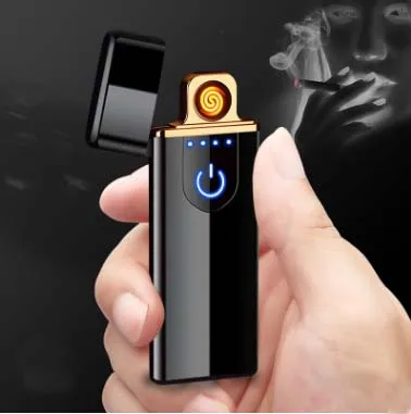 200 шт. USB зажигалка с сенсорным датчиком отпечатков пальцев|Аксессуары для