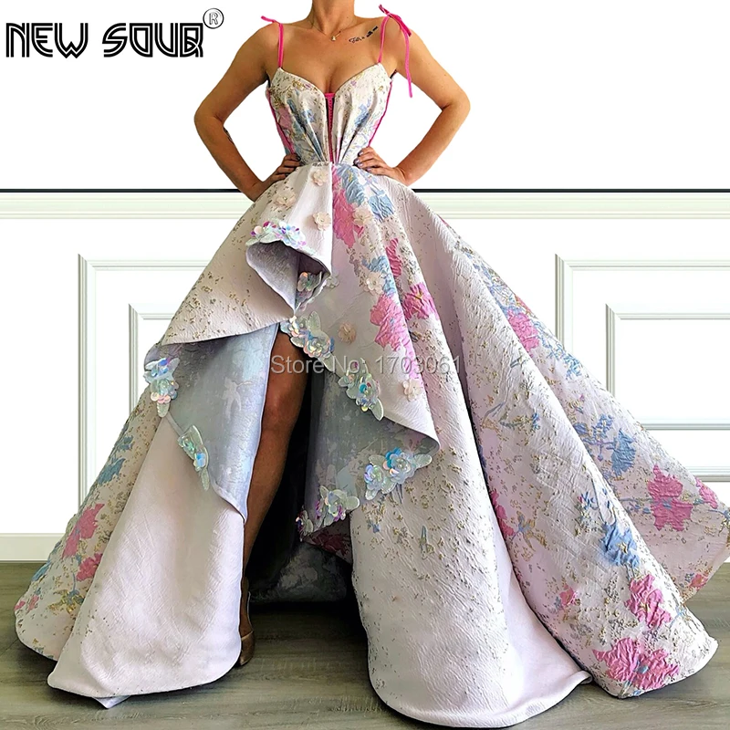 Вышивка V бальное платье с круглым вырезом торжественное для выпускного бала