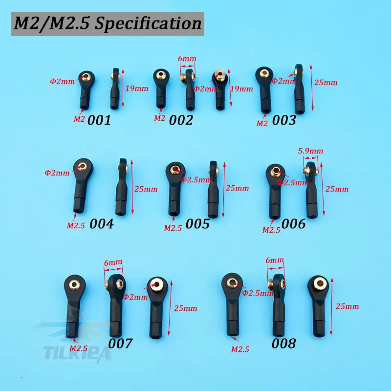 10PCS Plastic M2 M2.5 M3 Rod End / Ball Joint with Screw for RC Boat Airplane Car Truck Buggy Crawler | Игрушки и хобби