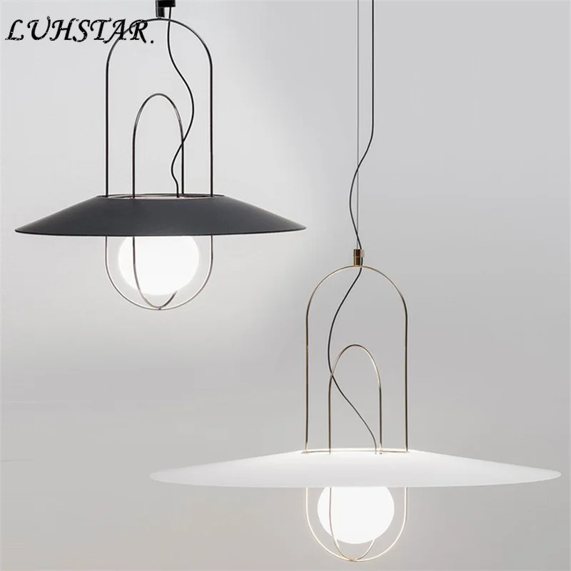 

Современный стеклянный шар, светодиодные подвесные светильники, дизайнерская промышленная железная Подвесная лампа для столовой, гостино...