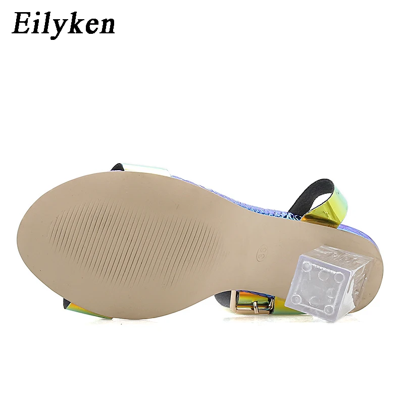 Eilyken/модные женские летние босоножки из ПВХ с ремешком и пряжкой Женские