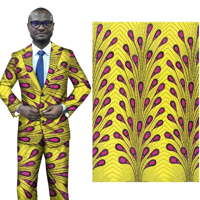 Желтое перо павлина 2019 новый национальный ветер хлопковая ткань с принтом