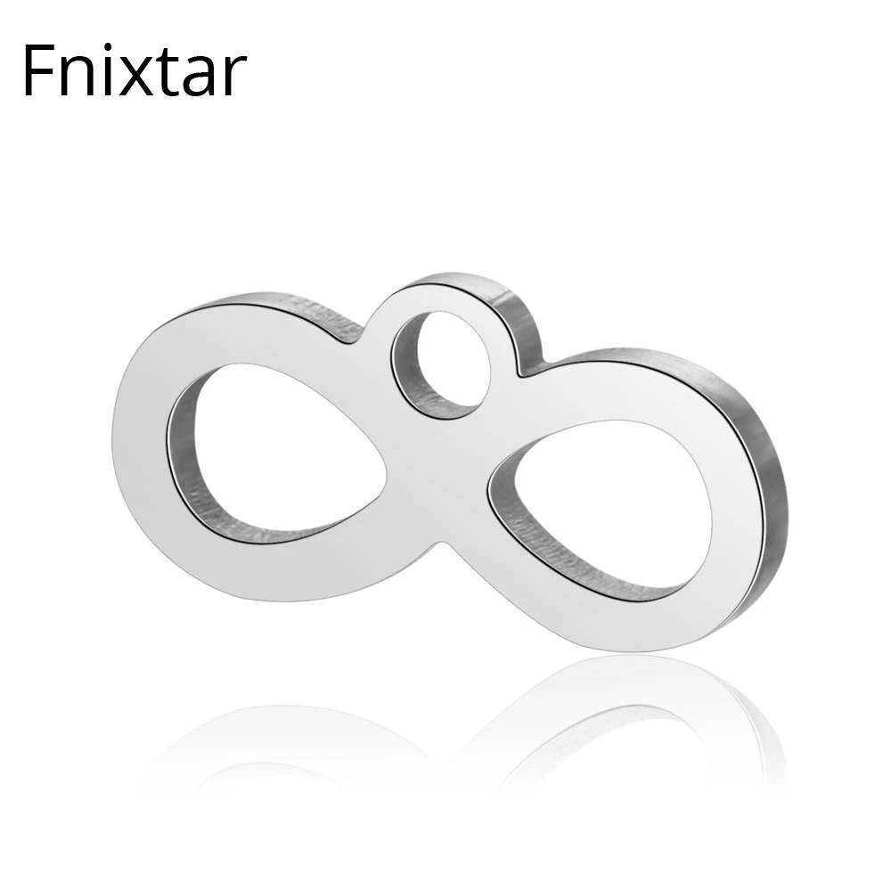 

Fnixtar 6*12 мм полированный Шарм 316L нержавеющая сталь Бесконечность Символ Подвески для DIY изготовления ювелирных изделий Мини Подвески 20 шт./ло...