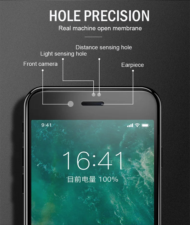 6D изогнутое полное покрытие краев закаленное стекло для iPhone 8 7 6 Plus X Защита экрана для iPhone 7 8 6 6s Plus защитное стекло flim