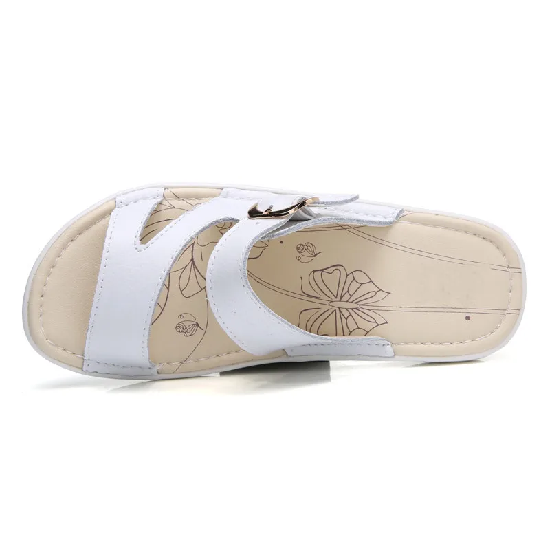 

BEYARNE Summer women flat sandals Shoes black white beach slippers round toe comfortable sandals flip flops female shoes