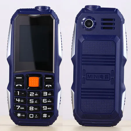 blue Дешевый мобильный телефон с двумя sim-картами GSM 1," мобильный телефон fm-радио фонарь русская Клавиатура Кнопка Сотовые телефоны H-mobile - Цвет: blue
