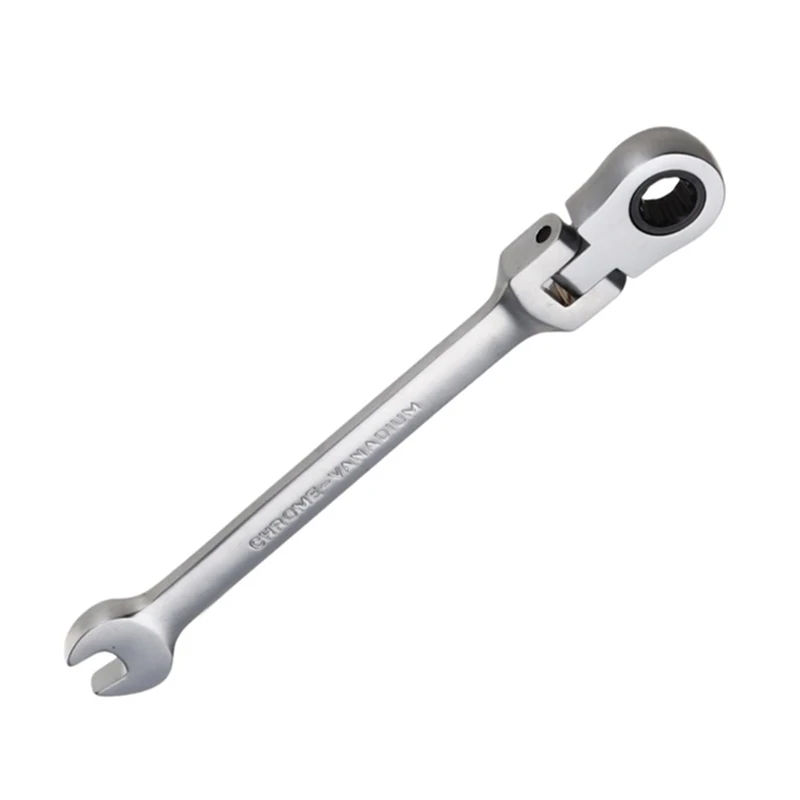 

1PC Flexible Head Ratchet Metric Spanner Open End And Ring Wrenches Tool 10mm