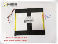 3 7v 10000mah 40116135 ntcpolymer lithium ion li ion battery for tablet pcpower bankcell phone