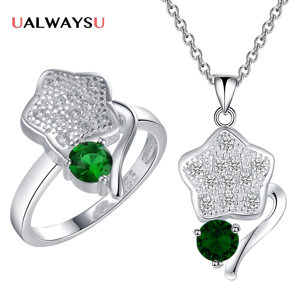 Оптовая продажа модные серебряные 925 штампованные набор ювелирных украшений